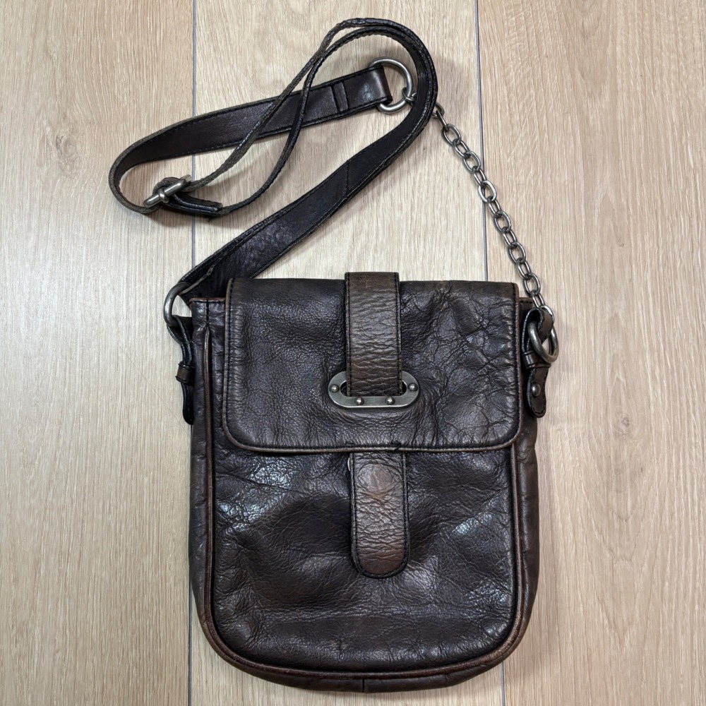 Tarnish Leather Crossbody Bag Purse Chain Strap Messenger Flap Pocket Shoulder